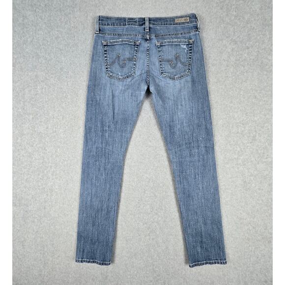 AG Adriano Goldschmied Jeans Womens 27R The Nolan Ankle Distressed 30" Waist - Picture 3 of 16